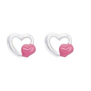 Boucles d'oreilles argent rhodié