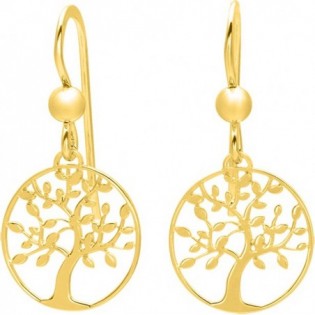 BOUCLES D OREILLES PLAQUE OR