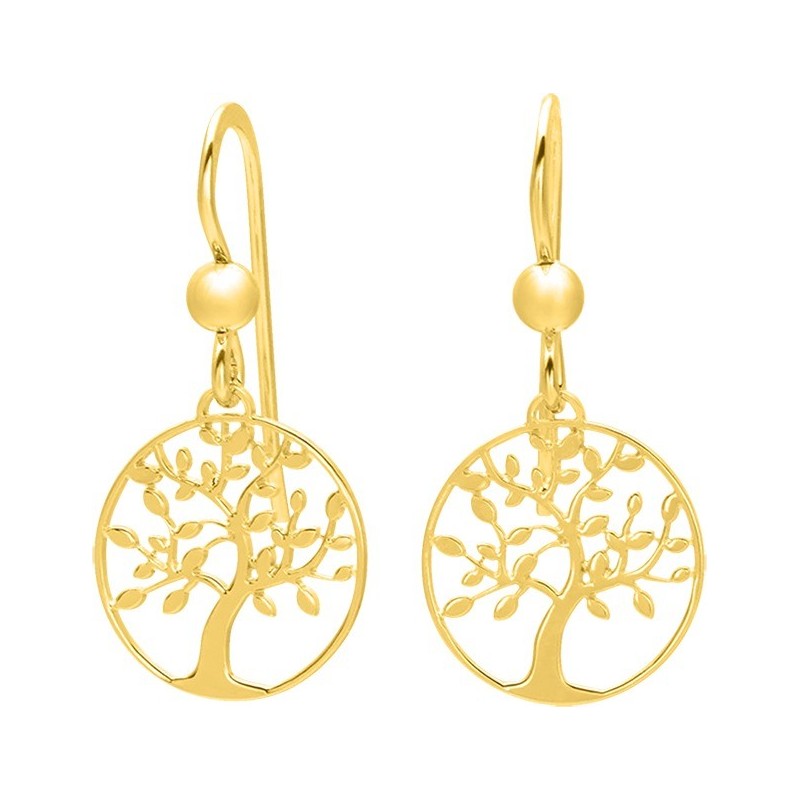 BOUCLES D OREILLES PLAQUE OR