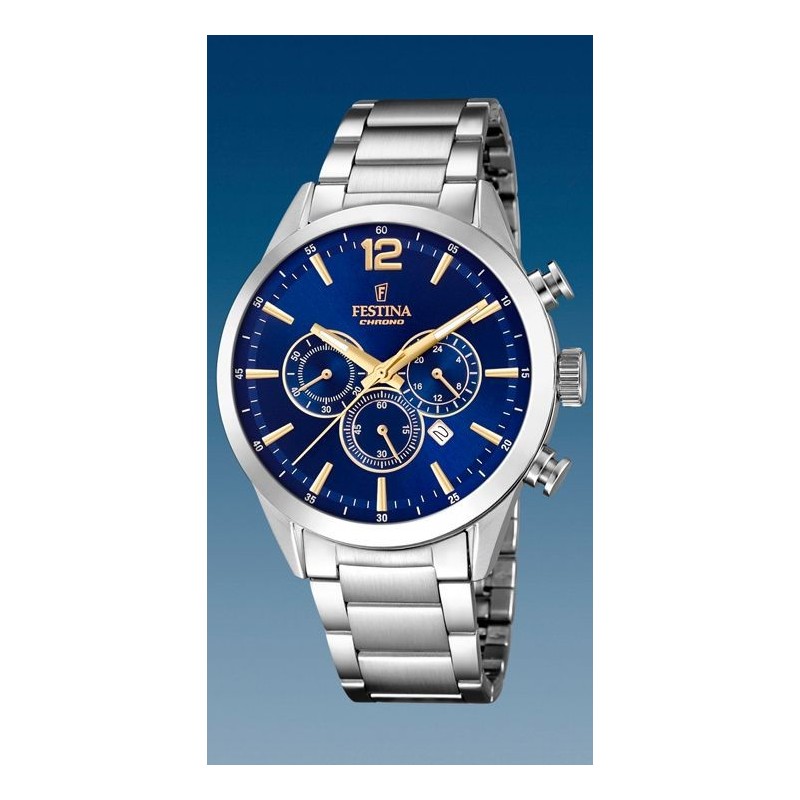 FESTINA HOM CHRONO ACIER FD AZ(DO)