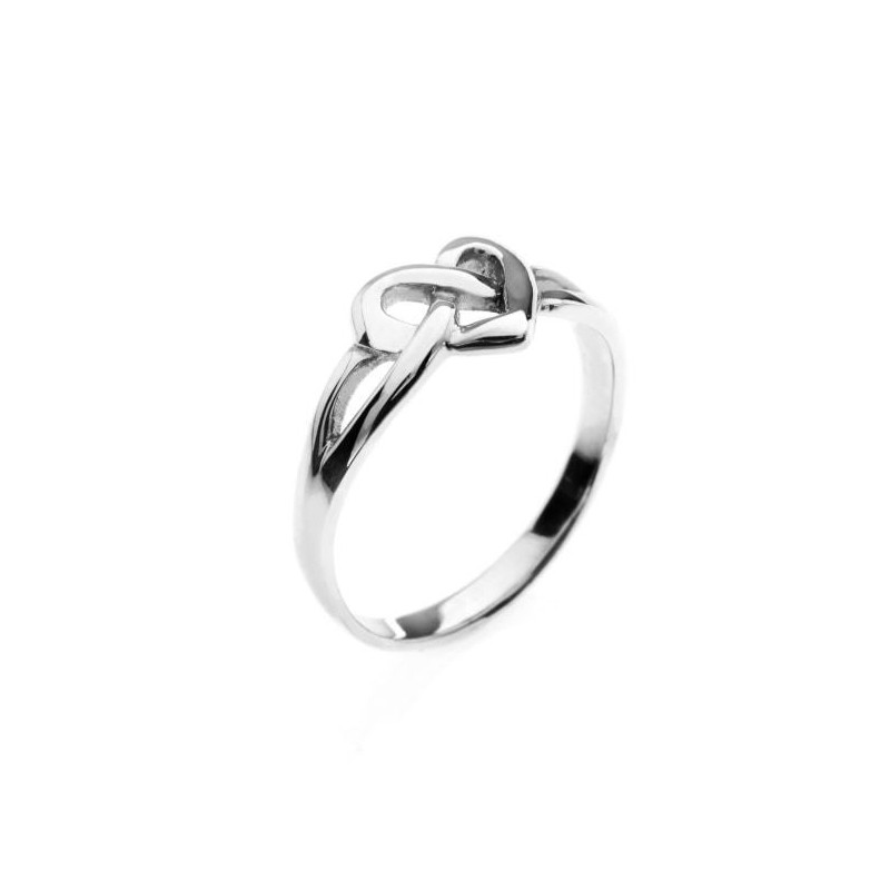 Bague entrelacs coeur celtique argent 925/000