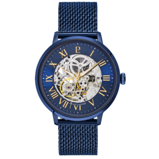 Montre Homme AUTOMATIC Cadran Bleu Bracelet Acier milanais Bleu