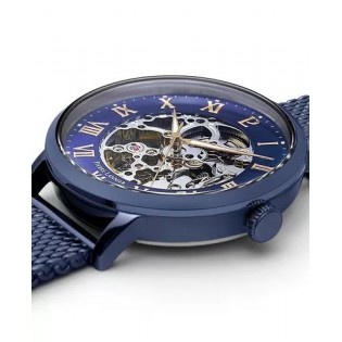 Montre Homme AUTOMATIC Cadran Bleu Bracelet Acier milanais Bleu